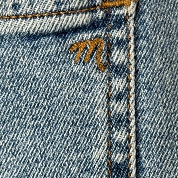 Madewell Distressed Denim Blue Jeans Women's Sz 29 Med. Wash - Picture 6 of 9